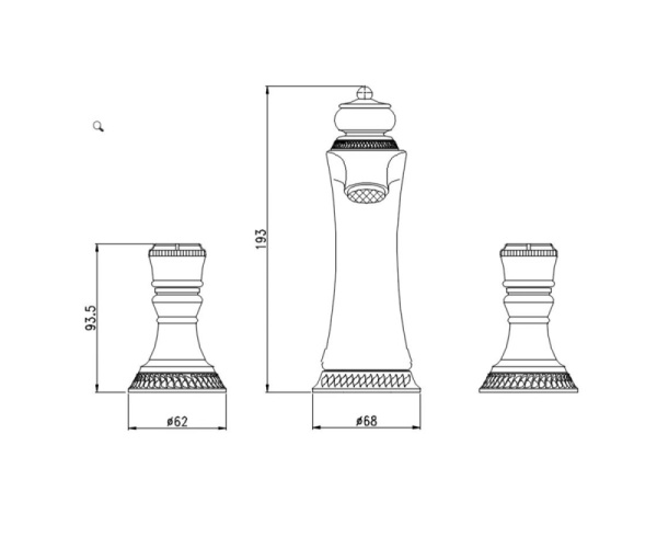 Смеситель Bronze de Luxe Royal 21383 для раковины, бронза