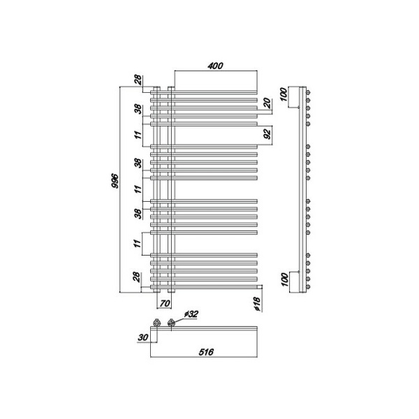 Водяной полотенцесушитель Ravak Style 50х100 X04000083650