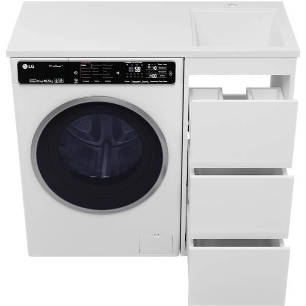 Тумба с раковиной под стиральную машину Brevita Grafit 40  УТ000015694