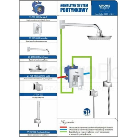 Комплект для ванной комнаты Grohe Eurocube 23409 000 (23409000) хром 