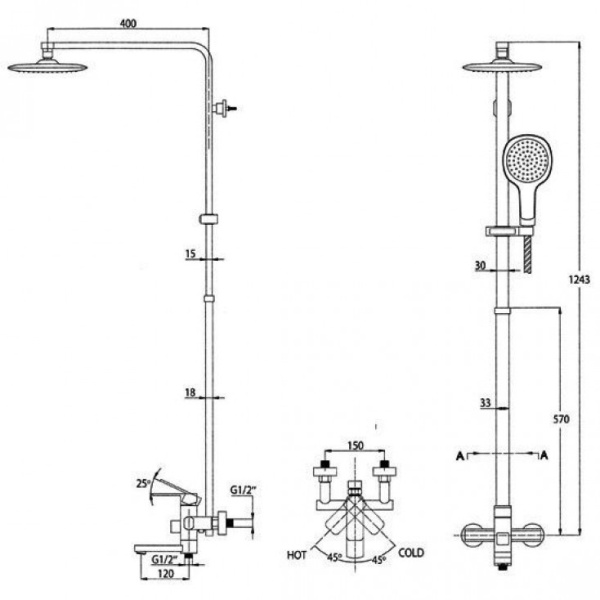 Душевая система KAISER Sonat (37182)