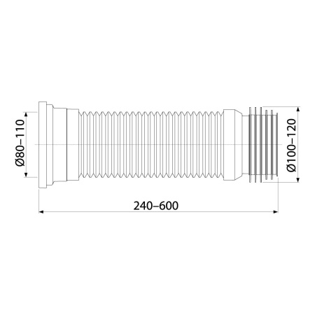 Гибкая удлинительная трубка AlcaPlast A97SN