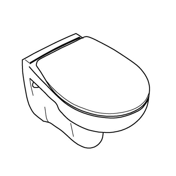 Унитаз подвесной ободковый Grohe Bau Ceramic (сиденье без микролифта) 39497 000 (39497000)