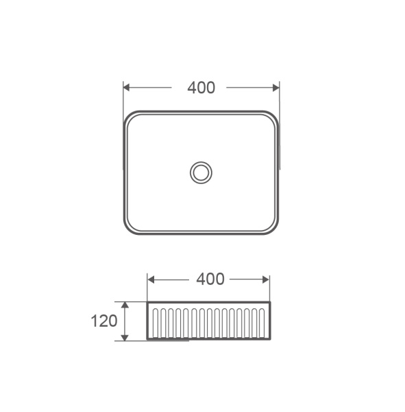 Раковина накладная (40х40) Grossman  GR-3061, белый