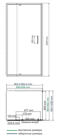 Душевой уголок (90х100) WasserKRAFT Berkel 48P18