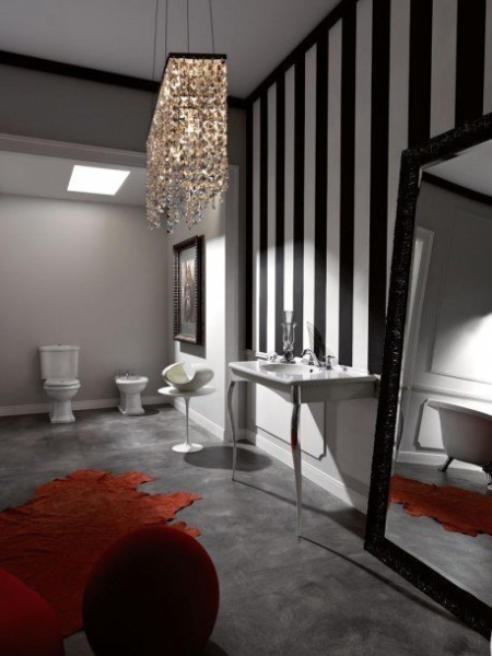 Раковина с консолью (100х50) Kerasan Retro 1049K0 bi*3 cr legs