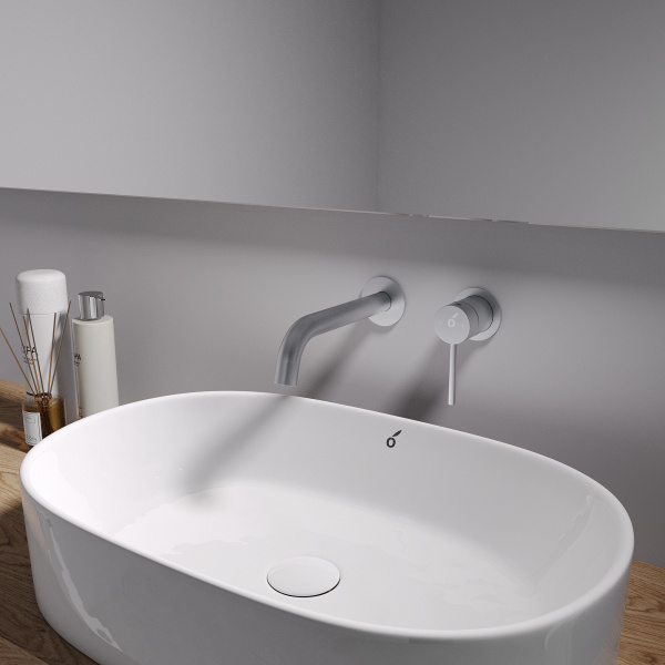 Смеситель для раковины скрытого монтажа Oliveeka OL-88869017-CR, хром