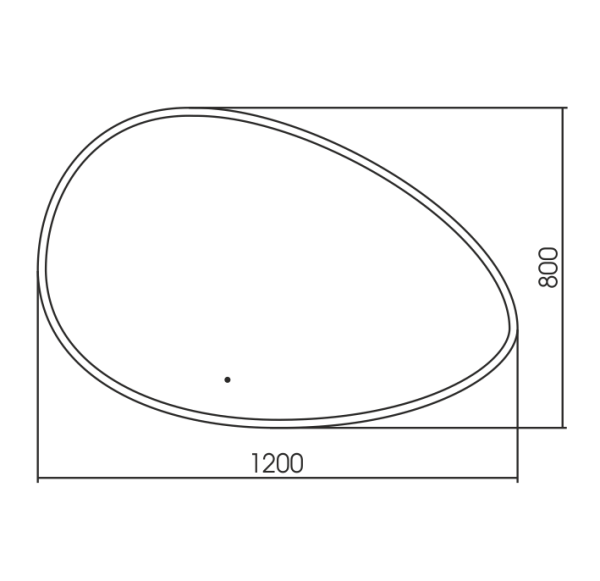 Зеркало с подсветкой (120х80) Art&Max Como AM-Com-1200-800-DS-F