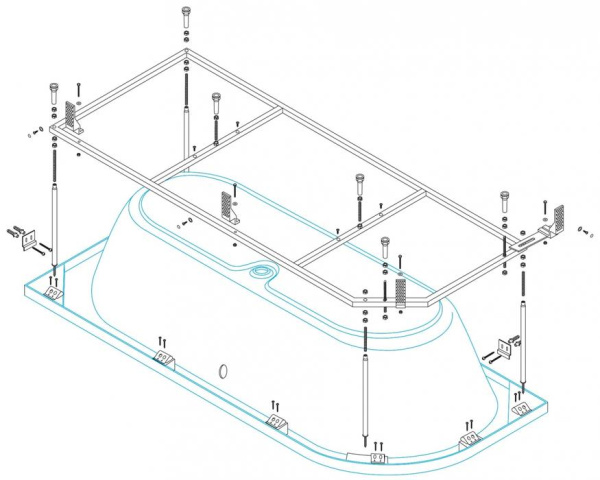 Металлический каркас CEZARES METAURO CORNER-MF