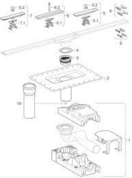 Облицовка Geberit для дренажного канала CleanLine80 черный хром 244.533.QC.1