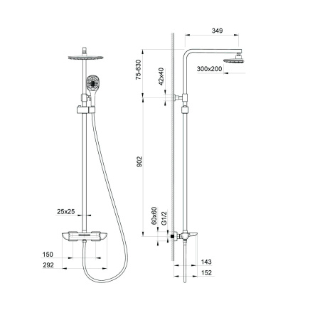 Душевая система Timo Helmi SX-1170/00-16 хром-белый