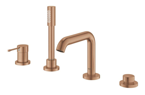 Смеситель однорычажный для ванны на 4 отверстия Grohe Essence New 19578 DL1 (19578DL1) теплый закат матовый