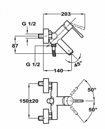 Смеситель для ванны Teka Alaior 551210200