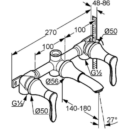 Смеситель для раковины  Kludi 541450575