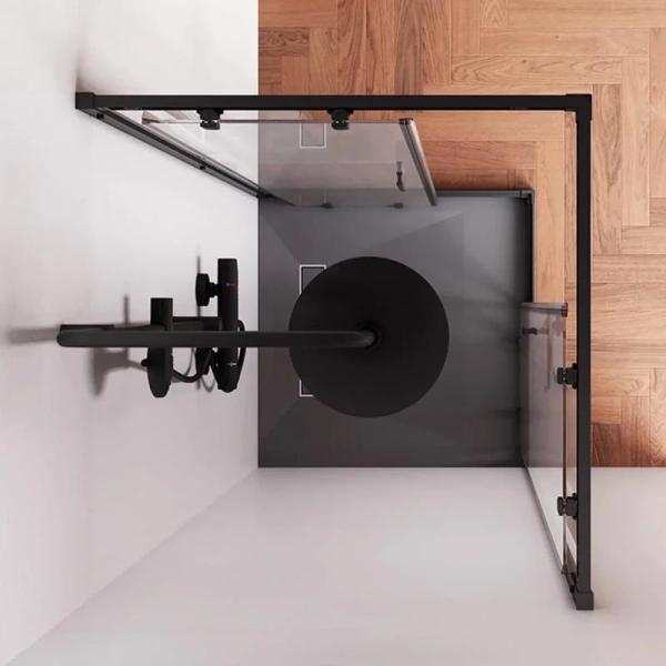 Душевой уголок (80х80) Am.Pm Gem W90G-403-8080-BT черный матовый