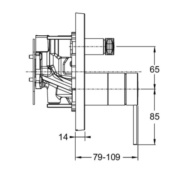 Смеситель для душа Jacob Delafon Metro E78021-4A-CP
