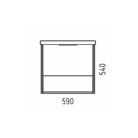 Тумба под раковину Corozo Фрейм 60 V Z1 SD-00000996