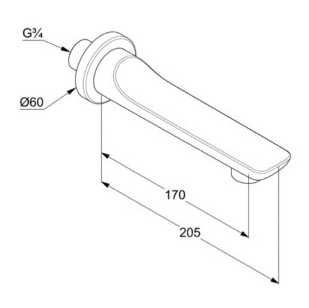 Излив для ванны Kludi Balance 5250387