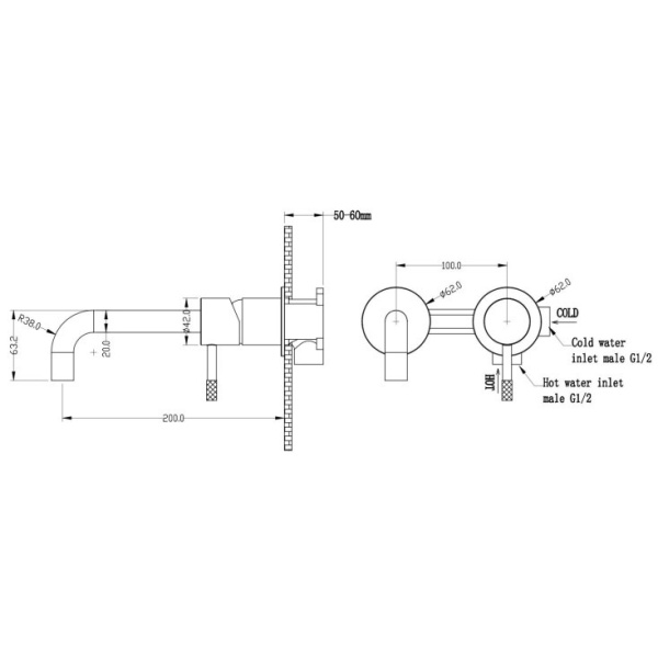 Смеситель для раковины Boheme Uno 465-WG