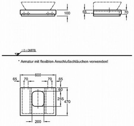Столешница под раковину Keramag Design Silk 816660000