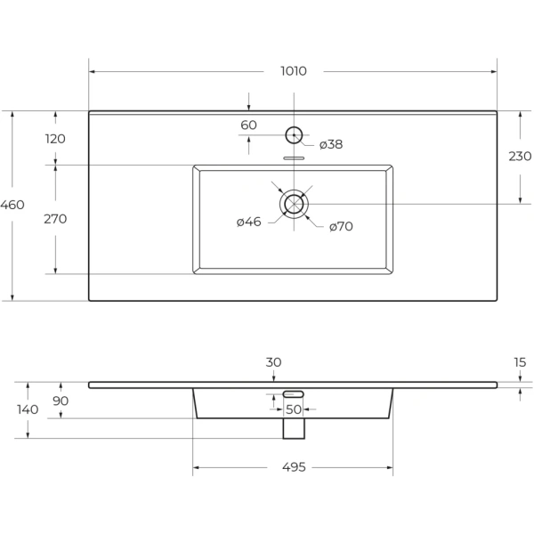 Керамическая раковина CEZARES CZR-8002-100