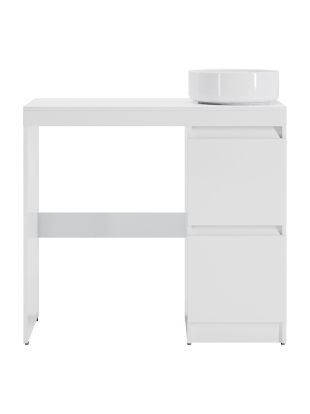 Тумба напольная под стиральную машину с раковиной Orange Sistema STM-100TUW+B09-360W  белый