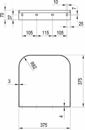 Кронштейн для раковины Ravak Yard 600 X01777