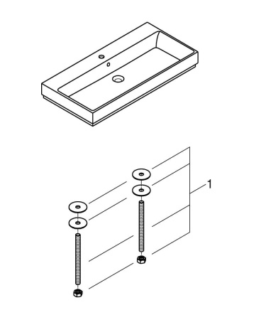 Раковина накладная (80x49) Grohe Cube Ceramic 39476 00H (3947600H)