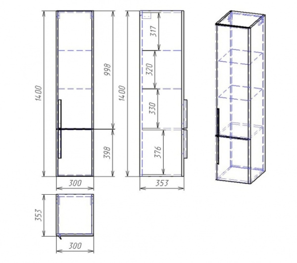 Шкаф-пенал Alvaro Banos Viento 8403.0600