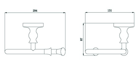 Держатель туалетной бумаги RUSH Crete CR35110