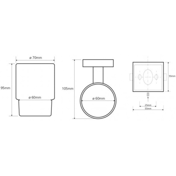 Держатель зубных щеток, стакан Bemeta BETA 132110012