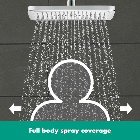 	 Душевая система с термостатом Hansgrohe Croma E Showerpipe 280 1jet EcoSmart 27660000 хром