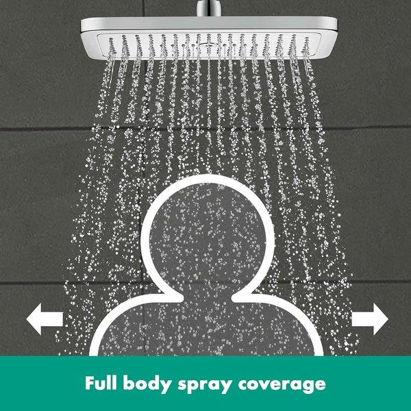 	 Душевая система с термостатом Hansgrohe Croma E Showerpipe 280 1jet EcoSmart 27660000 хром