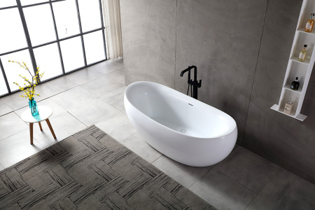 Акриловая ванна (170х80) ABBER AB9236 без гидромассажа, белый