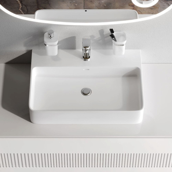 Раковина накладная (60х42) Am.Pm Func M8FWCC10601WG белый