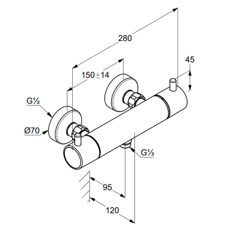 Термостат для душа Kludi Bozz 352033938