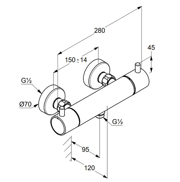 Термостат для душа Kludi Bozz 352033938 Термостат для душа Kludi Bozz 352033938