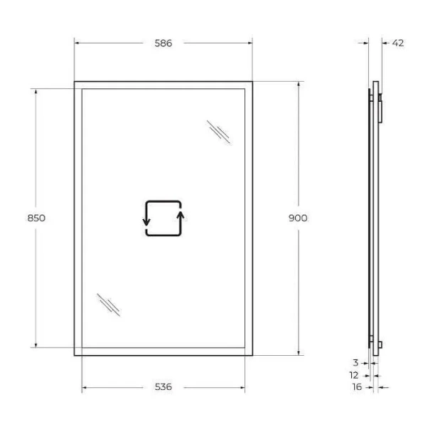 Зеркало (59х90) Cezares Tiffany 45040 Bianco opaco
