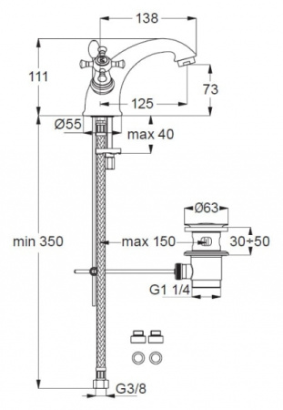 Смеситель для раковины IDEAL STANDARD Reflection B9653AA