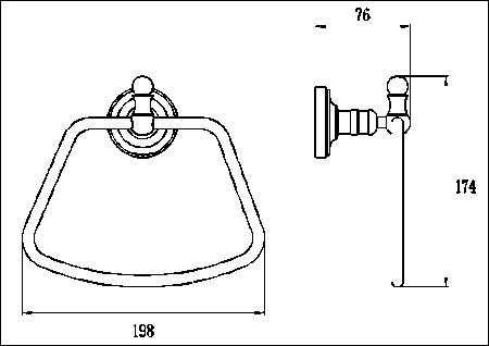 Полотенцедержатель Ganzer (золото) GZ 31040E