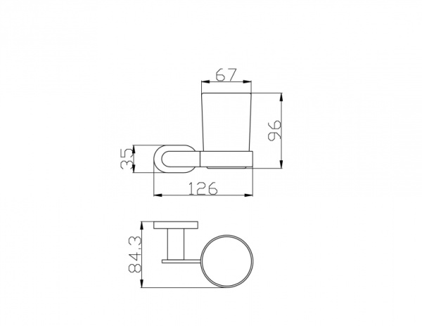 Стакан с держателем Rav Slezak YUA0201CB