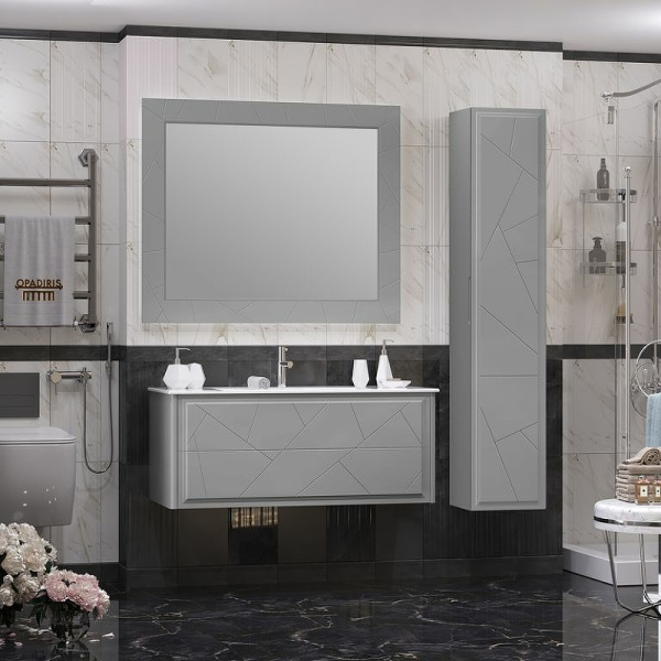 Тумба под раковину Opadiris Луиджи 120   00-00007192 серый матовый (без раковины)