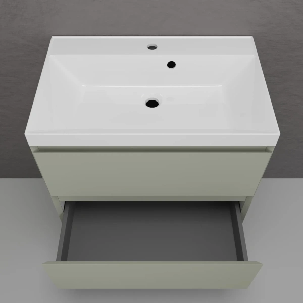 Тумба подвесная без раковины 70 см Style Line Манхэттен ЛС-00002364 оливковый матовый