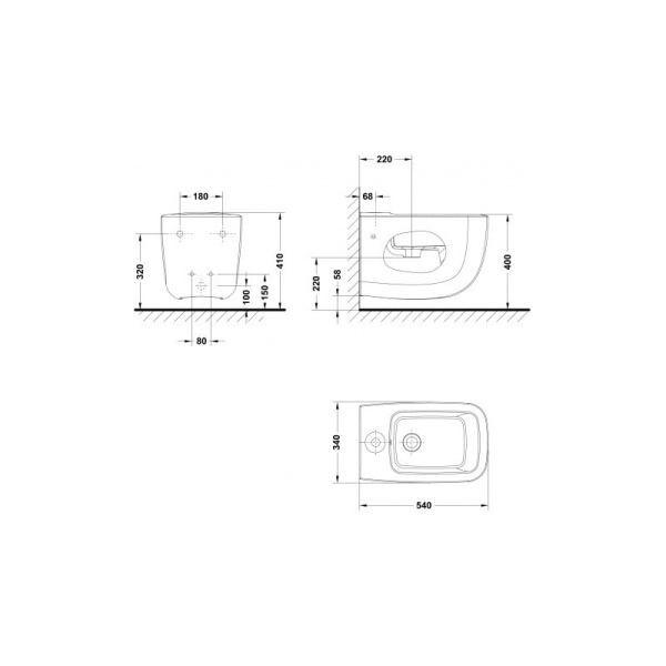 Биде подвесное GALA Eos 34362