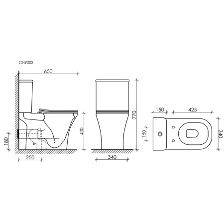 Бачок для унитаза Ceramica Nova Alfa CN9002-T