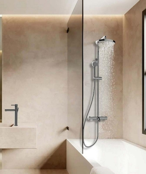 Душевая система с изливом термостатический Bossini Elios L10402.1.030 хром