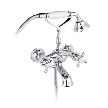 Смеситель для ванны Timo Ritz 0144Y chome/gold cross