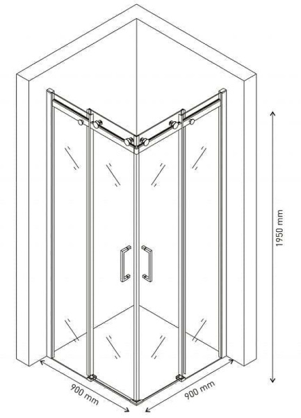 Душевой уголок Berges Wasserhaus Gelios (90х90) 061022