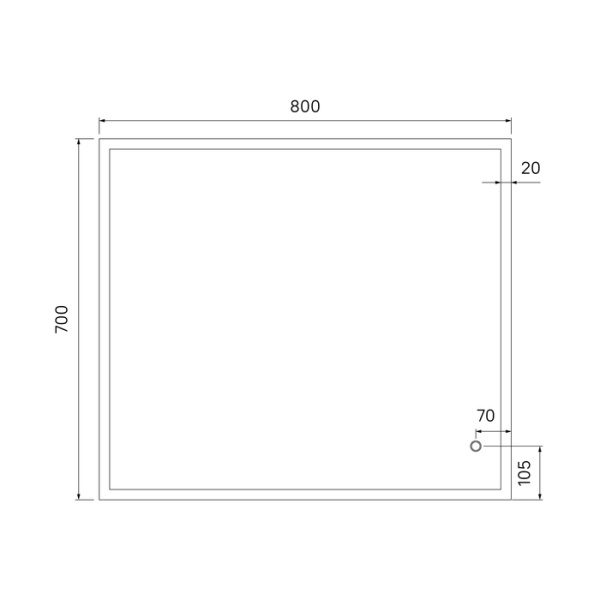 Зеркало IDDIS Brick 80 см (BRI8000i98)