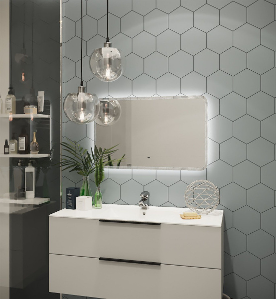 Зеркало с подсветкой Art&Max Messina AM-Mes-900-700-DS-F